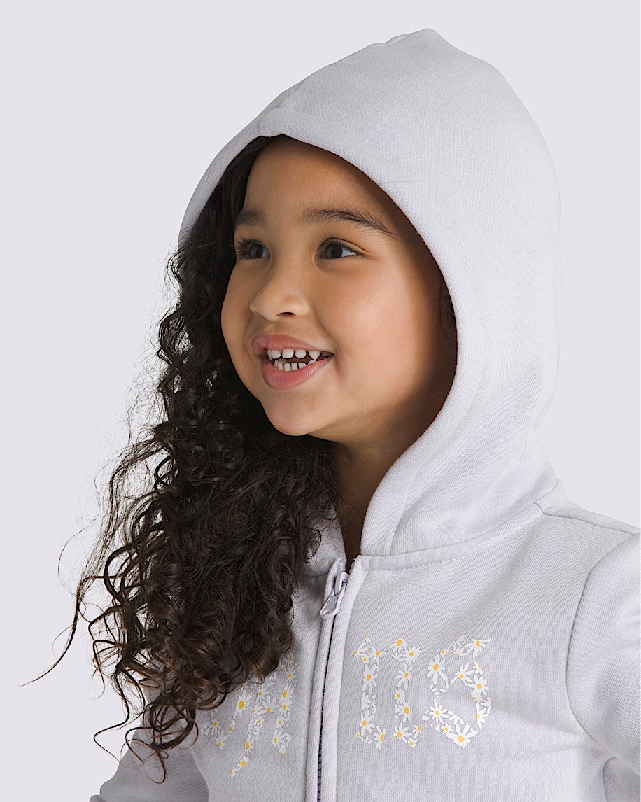 Kids Daisy Break Zip Hoodie in Evening Haze Purple Grey | Vans