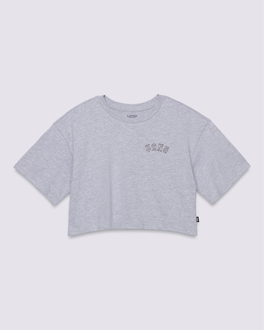 Makeshift Relax Crop T-Shirt in Cement Heather Grey | Vans