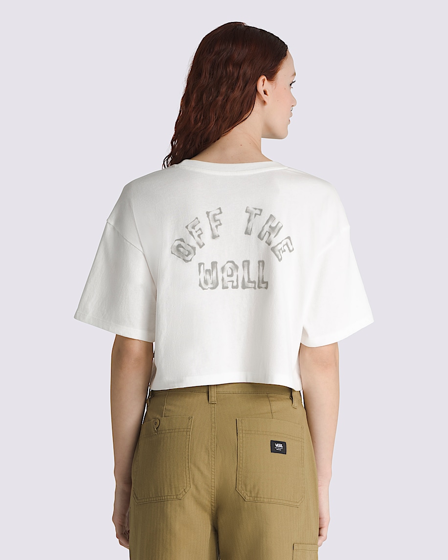【おすすめアイテム】VANS Logo Crop White T-Shirt Style 76 Crop T-Shirt in White| Vans UK