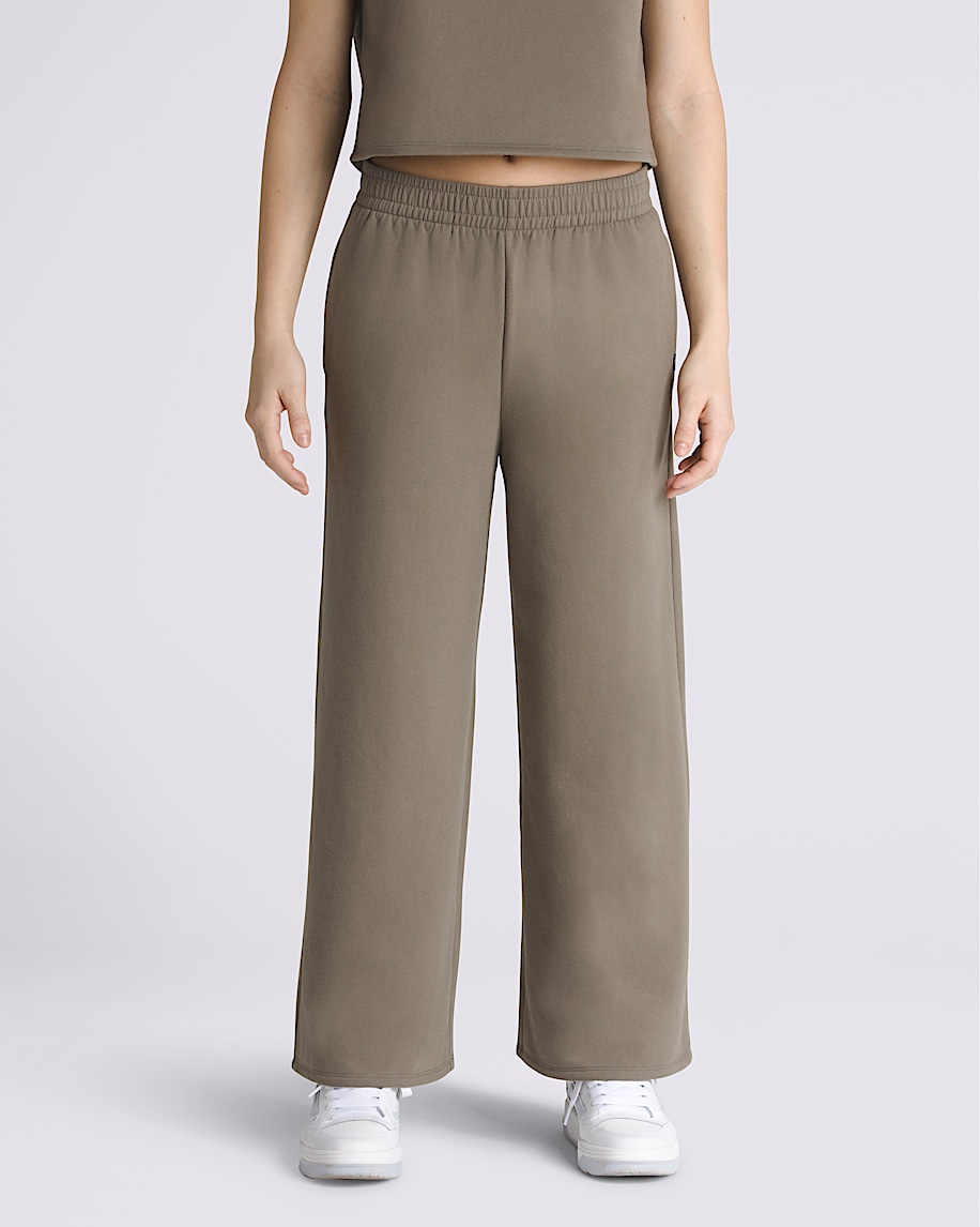 Bryn Wide Leg Pants in Taupe Brown | Vans