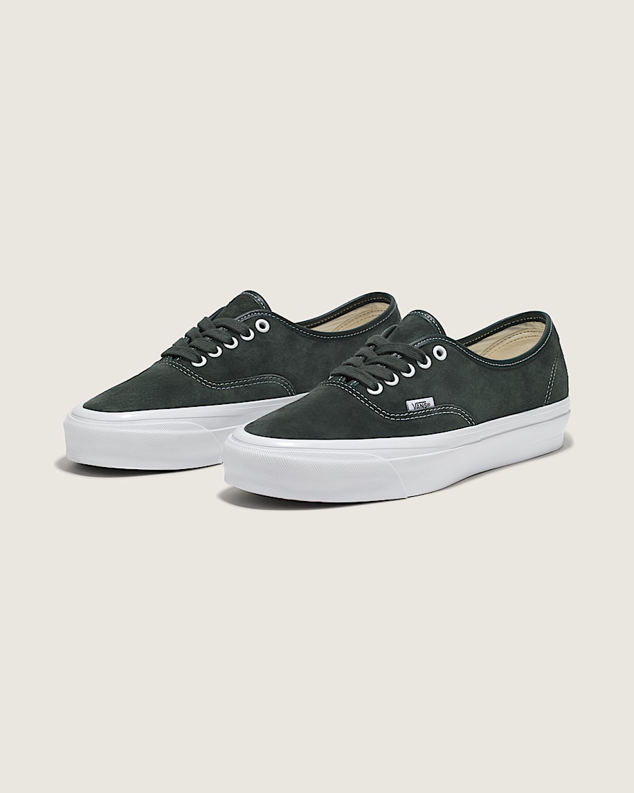 Premium Authentic Suede Shoe in Scarab Green / Black | Vans