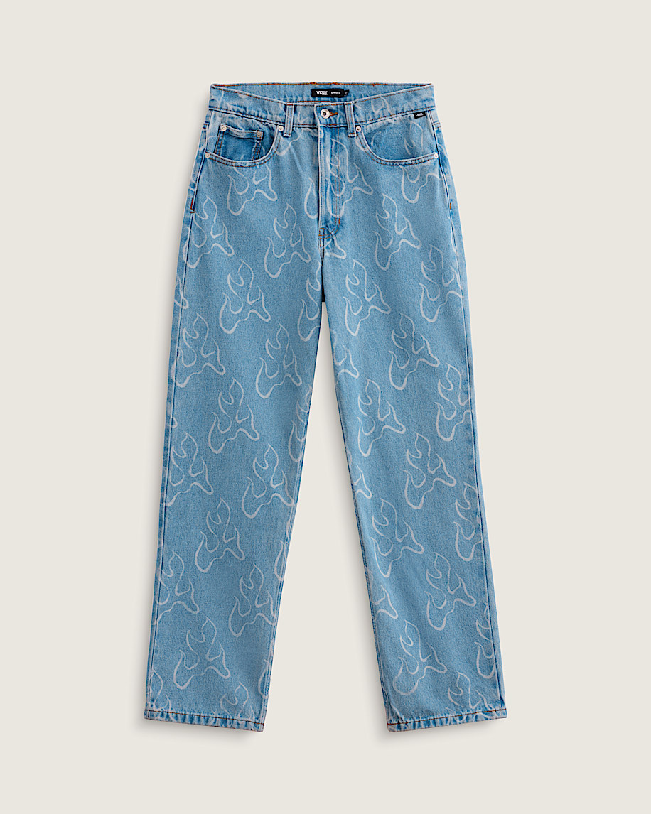 海外輸入 インボイス Check-5 Blaze Loose Denim Pants en Stonewash Blue | Vans CA パンツ