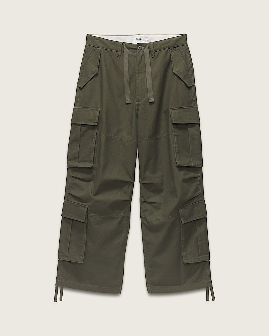 Premium Baggy Cargo Pants in Grape Leaf Green | Vans
