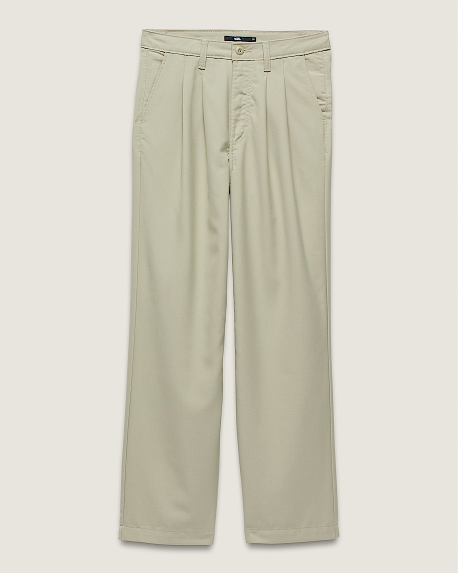 Alder Relaxed Pleated Pants in Elm Tan Beige | Vans