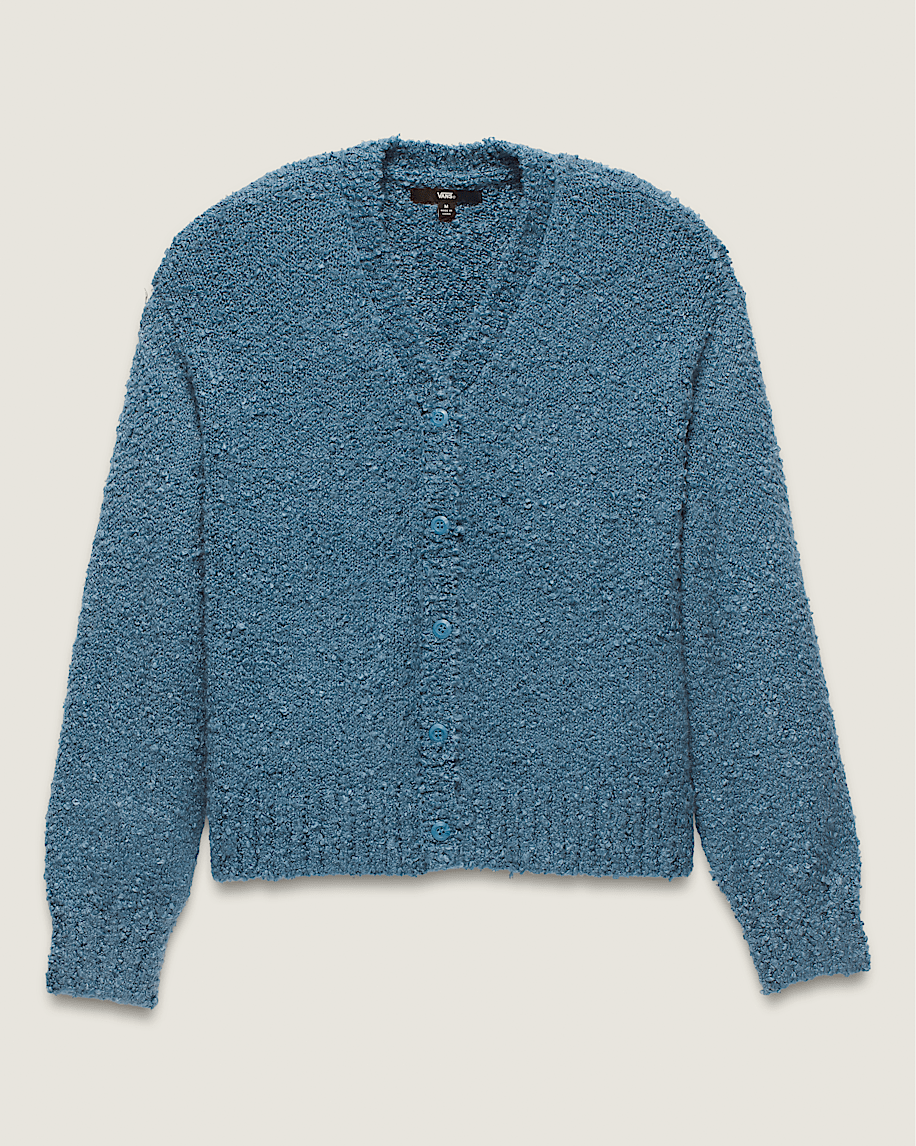 Kids Valerie Boucle Cardigan in Blue Stone | Vans