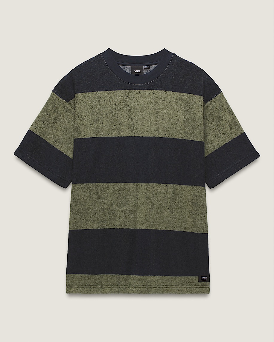 Bergman Stripe T-Shirt in Parisian Night Blue / Loden Green