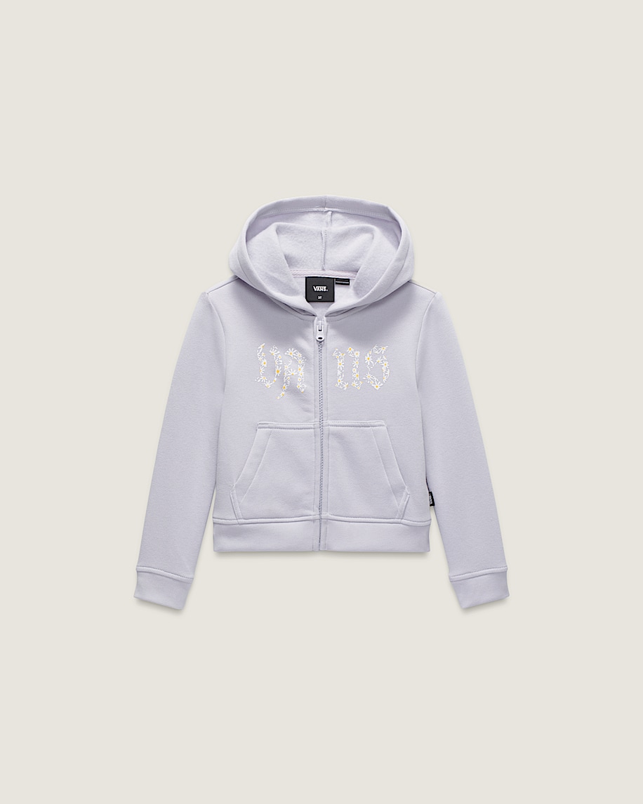 Kids Daisy Break Zip Hoodie in Evening Haze Purple Grey | Vans