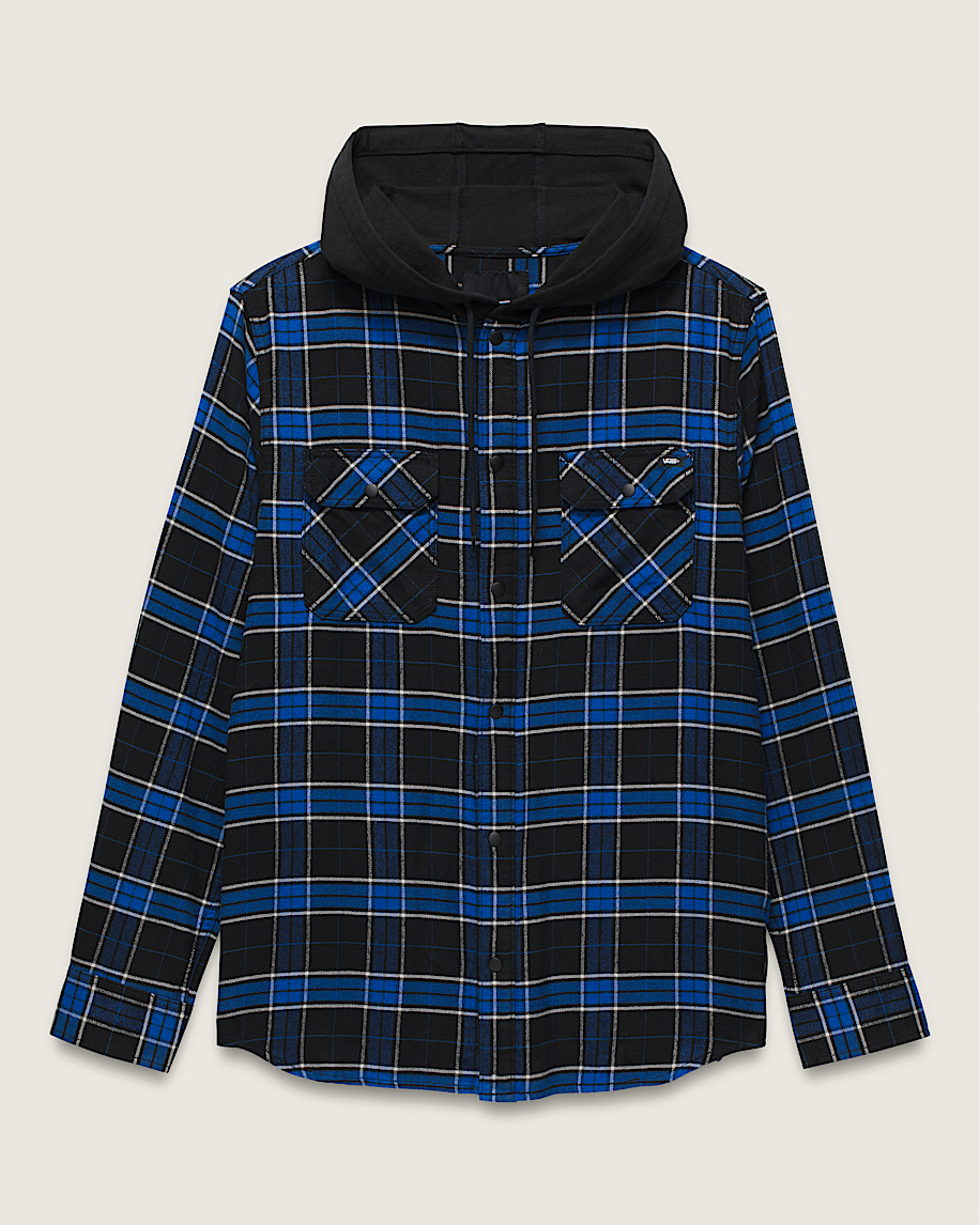 Parkway Hooded Long Sleeve Shirt in Black / Blue | Vans