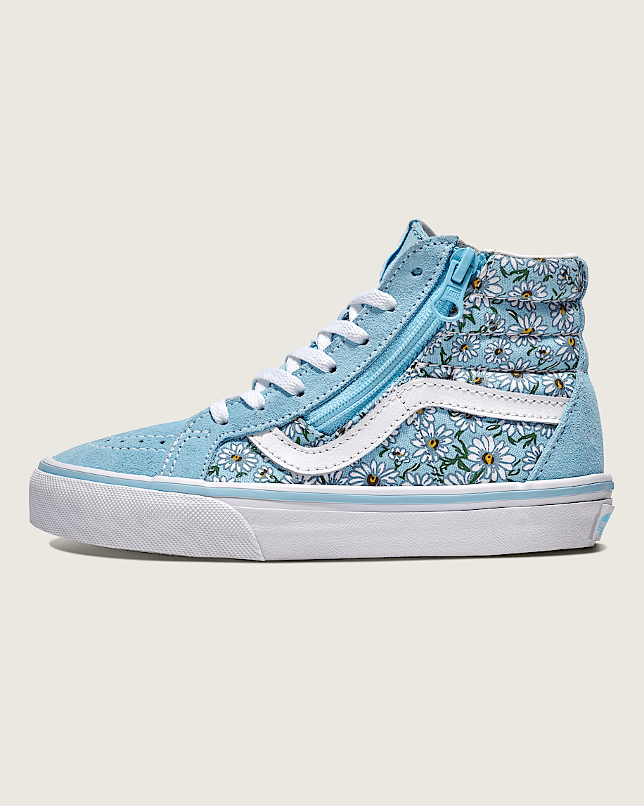 2024激安通販 Little Kids Sk8-Hi Reissue Side Zip Daisies Shoe in Blue ウイスキー