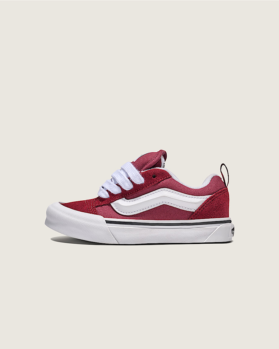 Little Kids Knu Skool Shoe in Port Royale Red | Vans