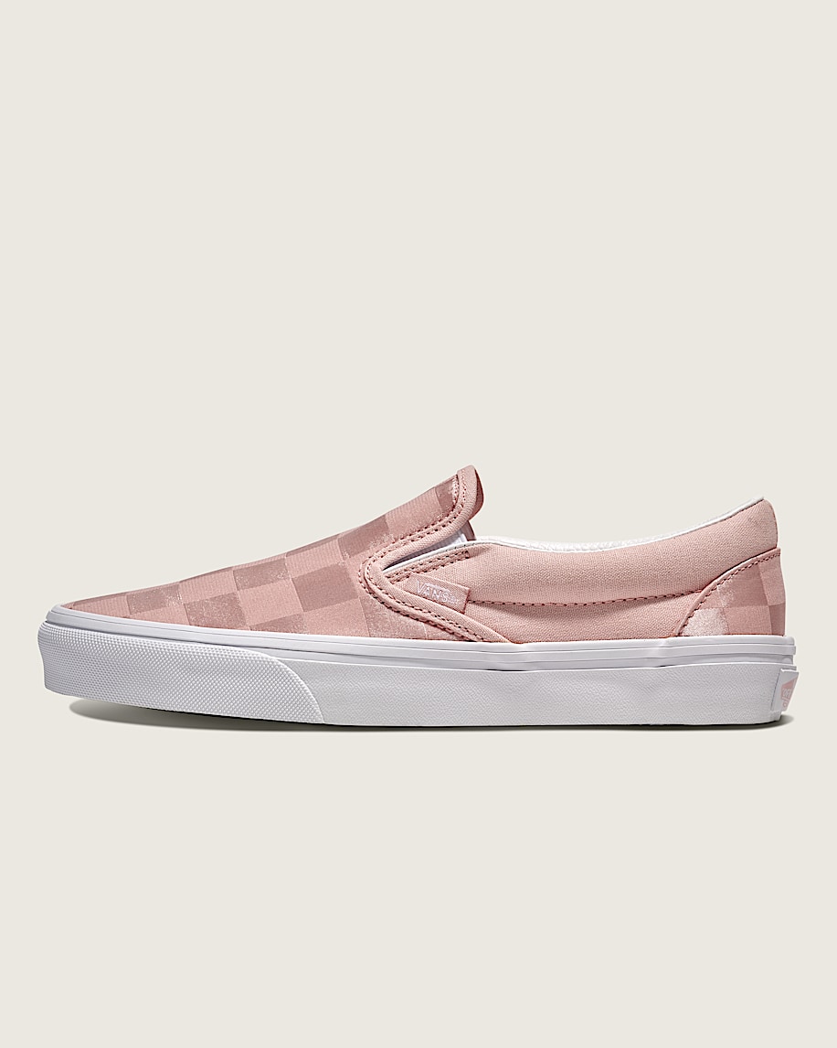 Classic Slip-On Checkerboard Satin Shoe - 1