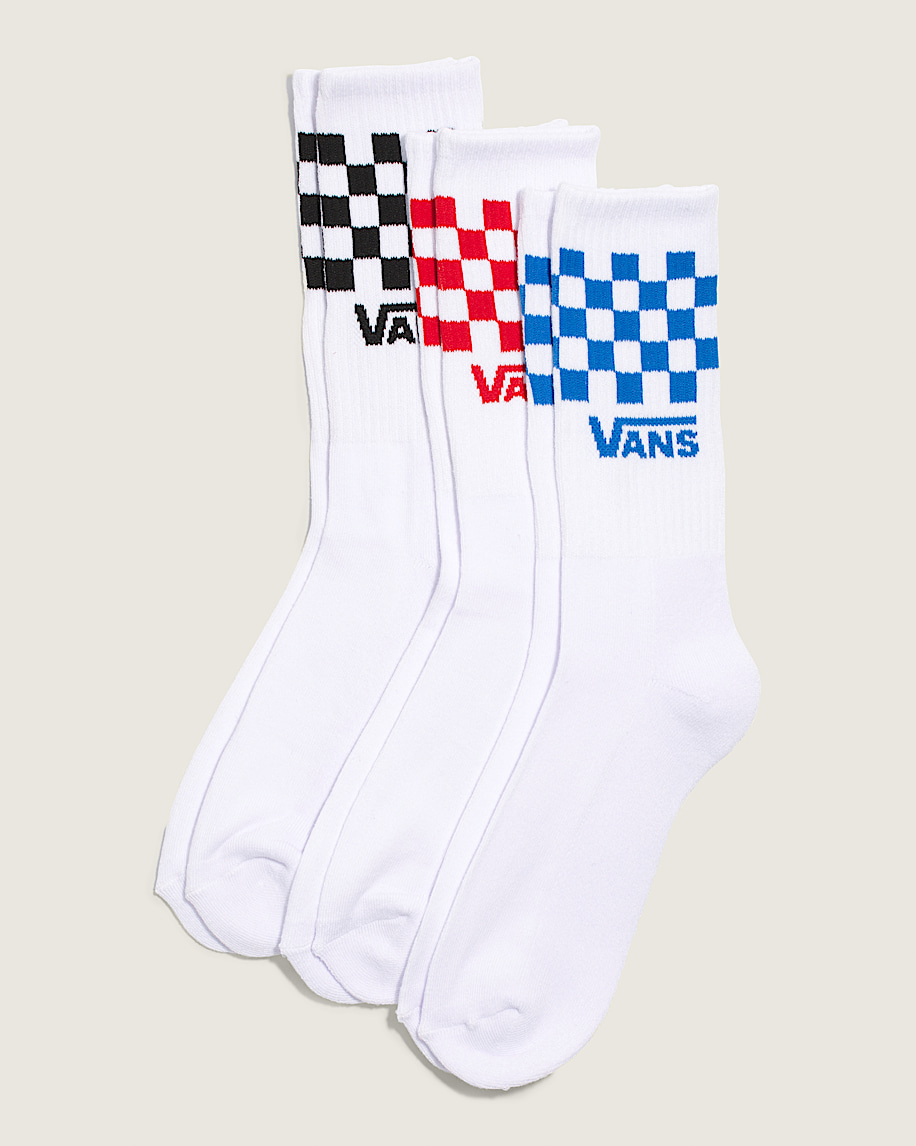 Checkerboard Crew Socks 3-Pack - 1