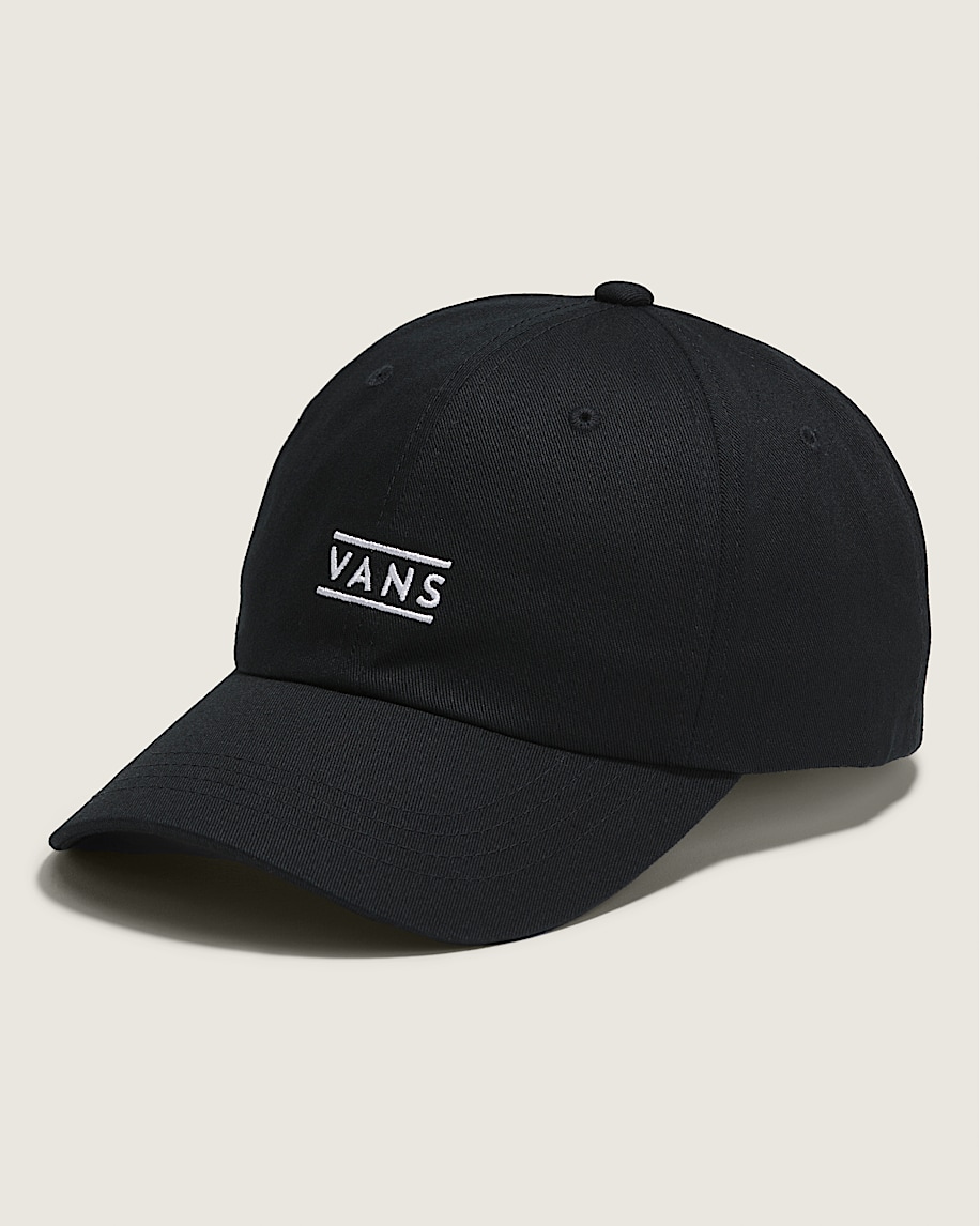 Half Box Curved Bill Jockey Hat in Black | Vans