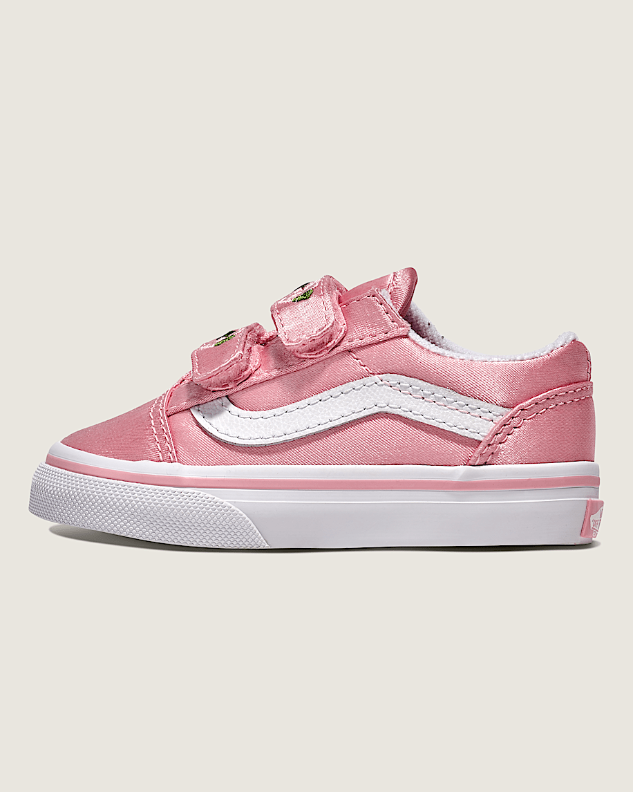 Toddler Old Skool V Satin Shoe in Pink | Vans