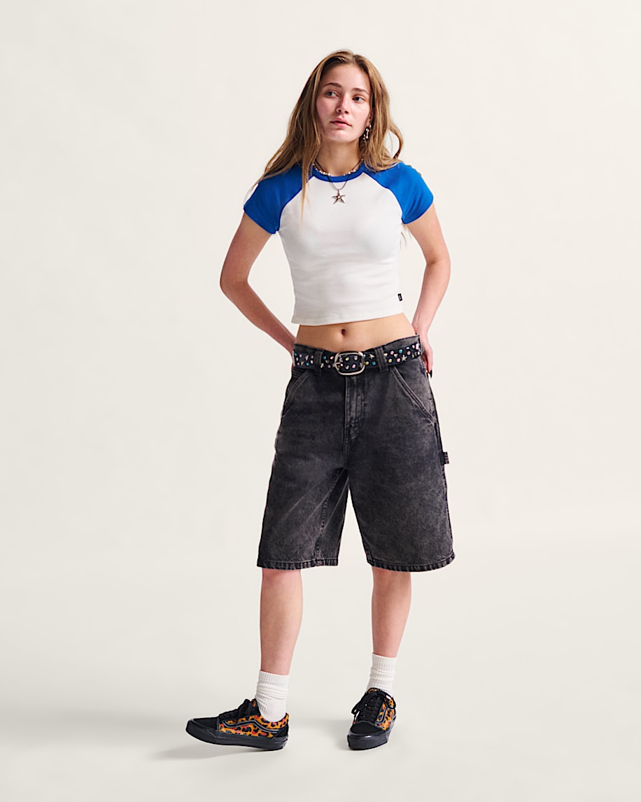 Drill Chore Loose Denim 22'' Shorts