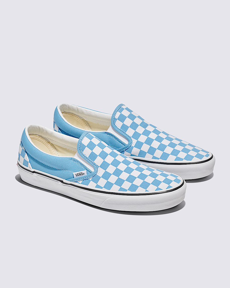 Classic Slip-On Checkerboard Shoe in Heritage Blue / White