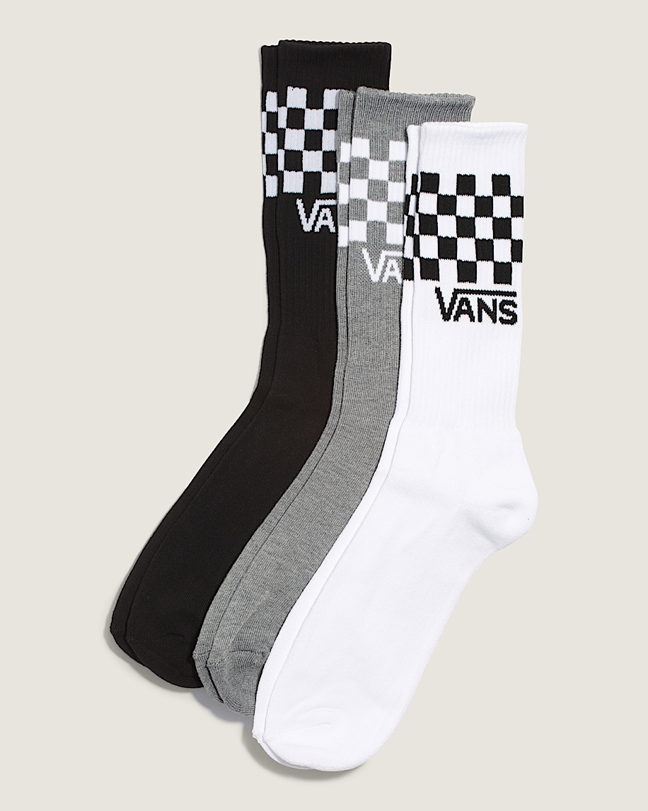 Checkerboard Crew Socks 3-Pack