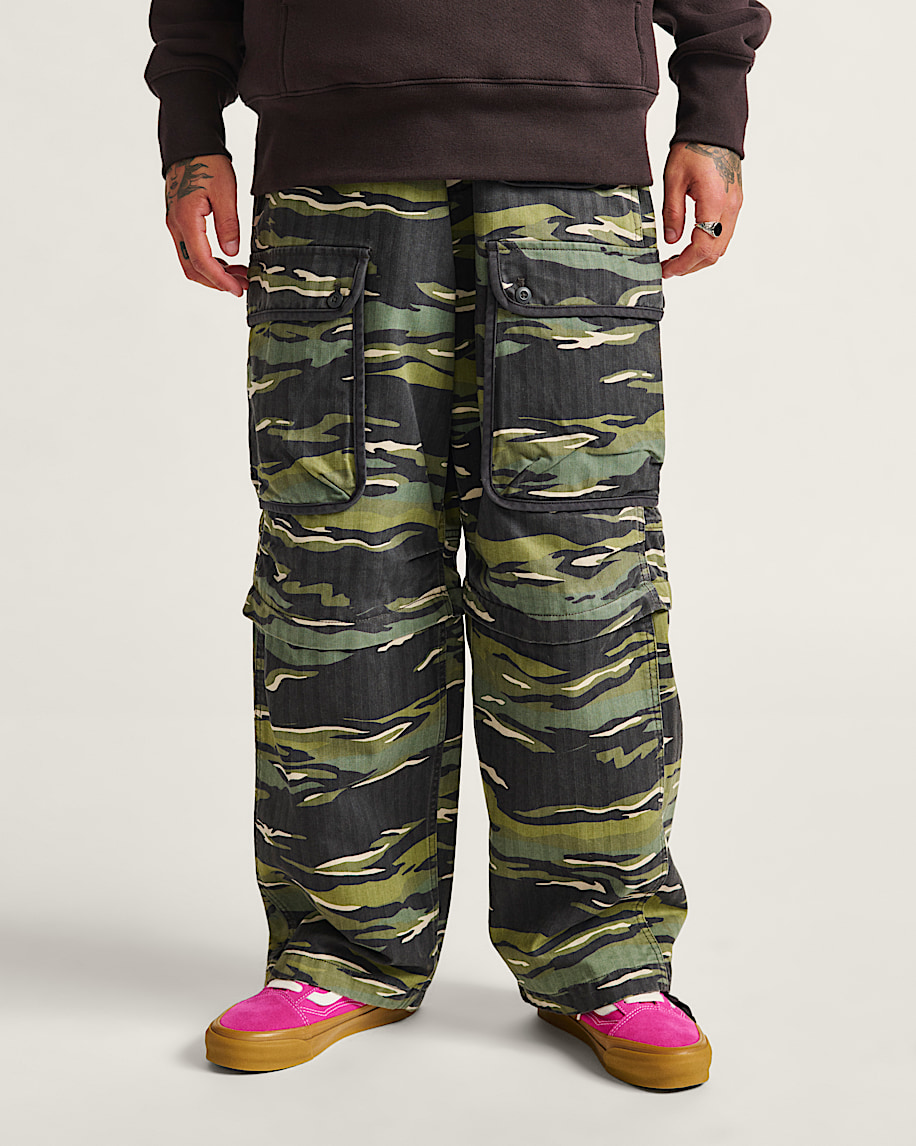 Premium Terrain Camo Cargo Pant in Green Tiger Camo | Vans