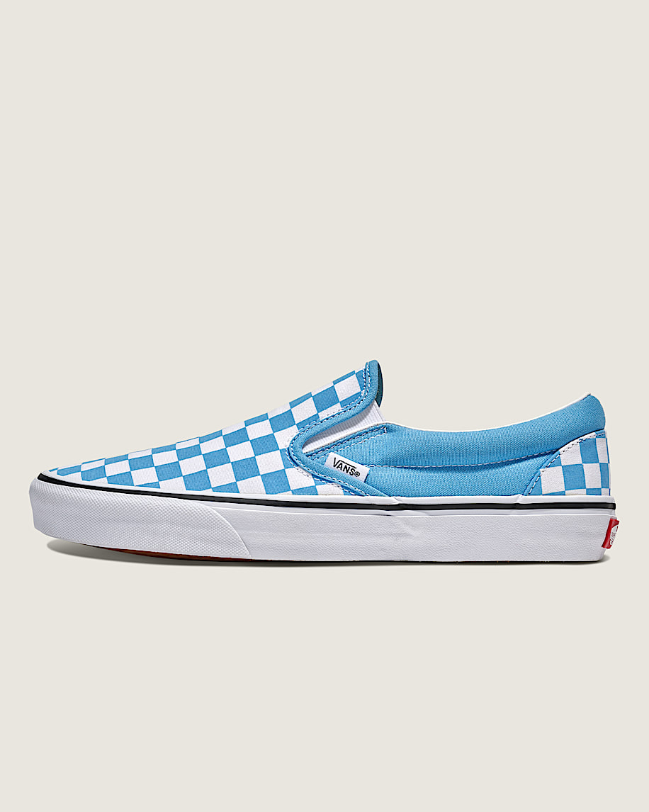 Classic Slip-On Checkerboard Shoe in Heritage Blue / White