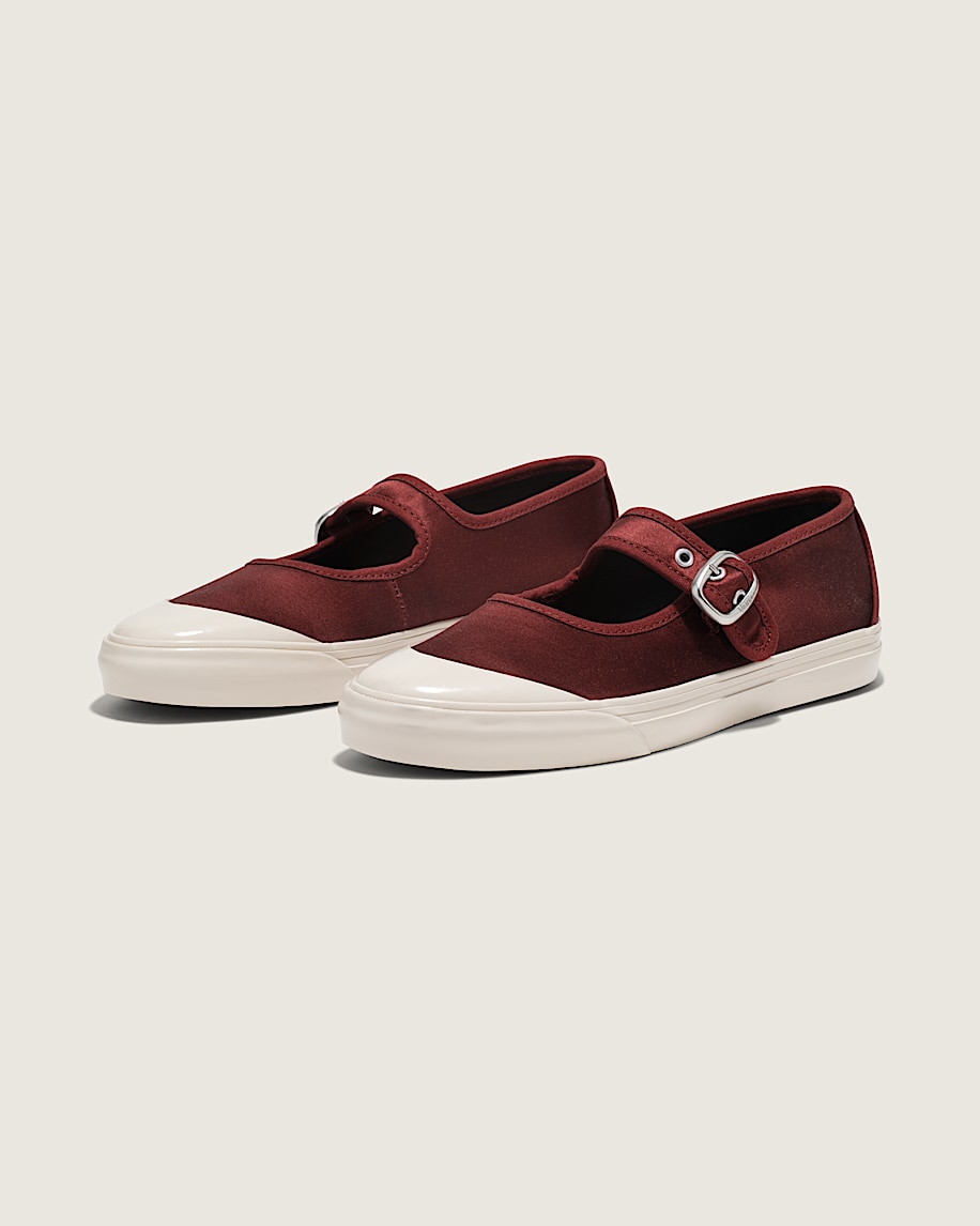 Premium Mary Jane Lo Pro Satin Shoe in Madder Red Brown | Vans