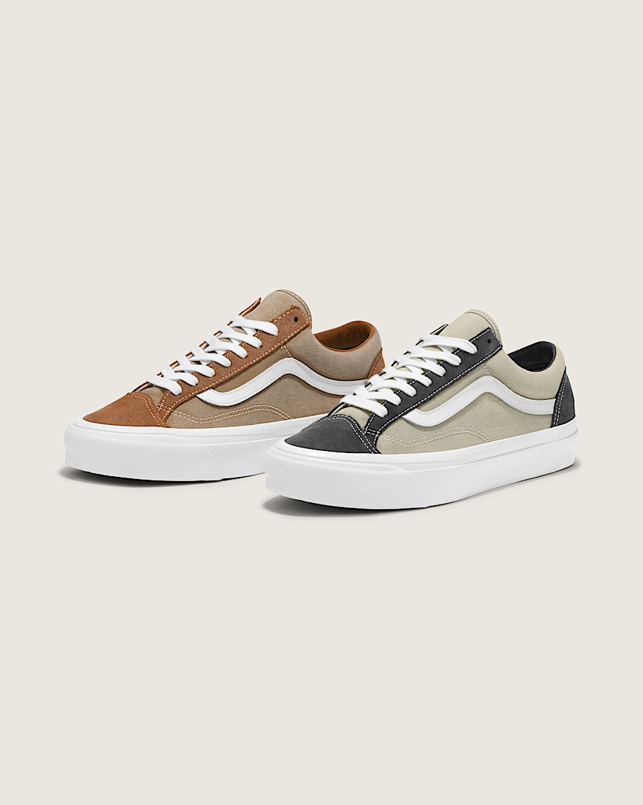 人気商品の入荷速報 入荷Now Old Premium Skool Green Dark / Beige Washed in Shoe Washed スケートボード