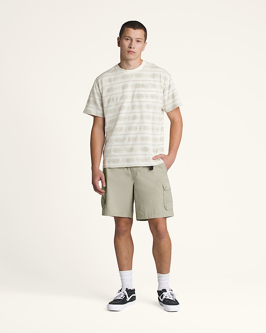 [VANS]Vans Premium Shorebreak Short Sleeve Knit Shirt/追跡付 Premium Shorebreak Short Sleeve Shirt in Marshmallow White