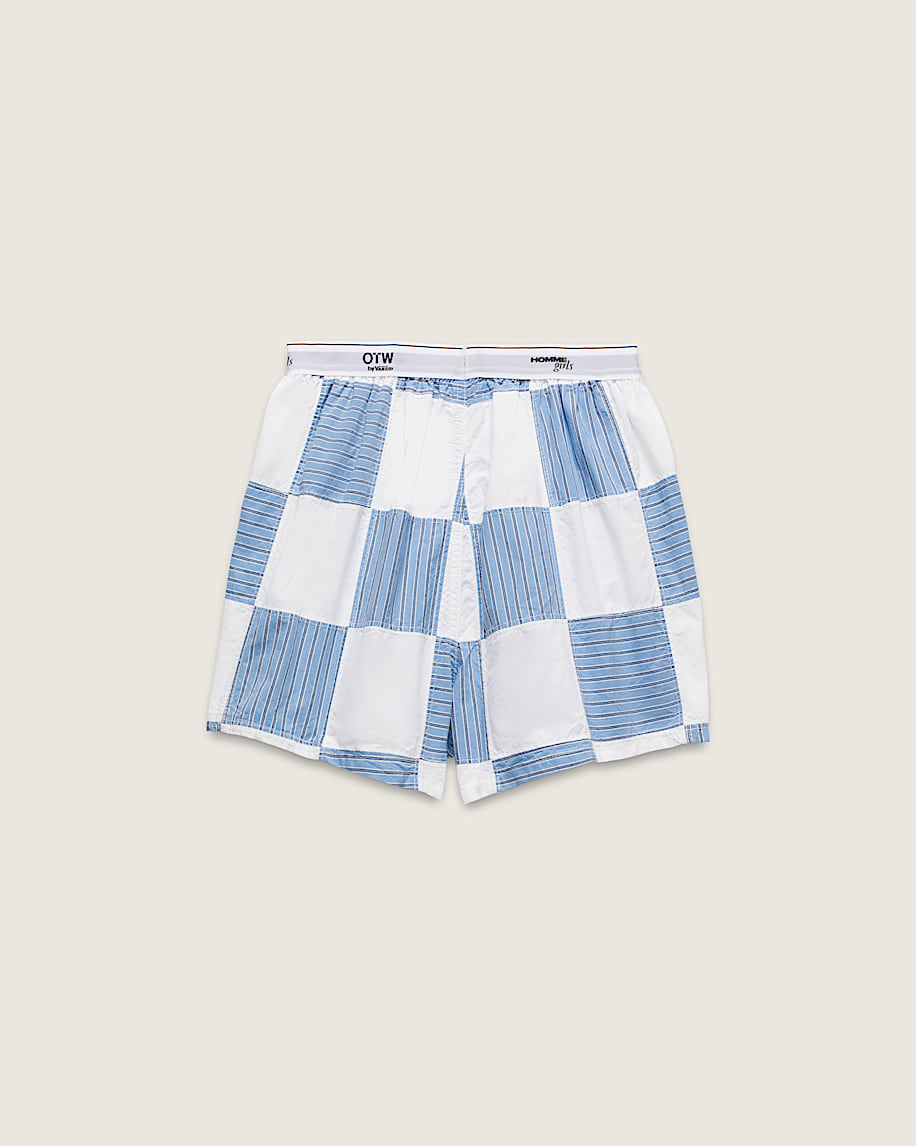 パンツ homme girls boxer short pants blue Boxer Shorts in Chambray Blue – HOMMEGIRLS