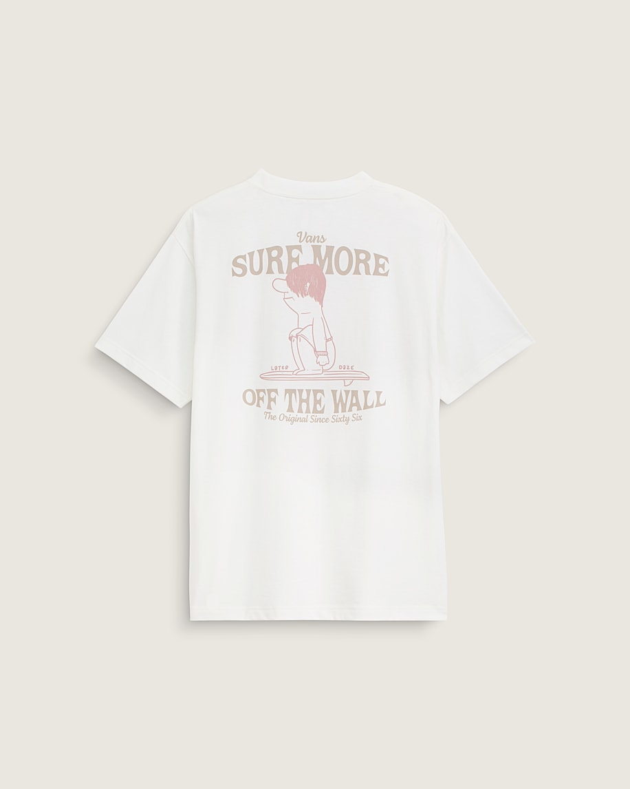 Tシャツ・カットソー citybreeze Tencel lettering t-shirt_WHITE Surf More T-Shirt in Marshmallow White | Vans