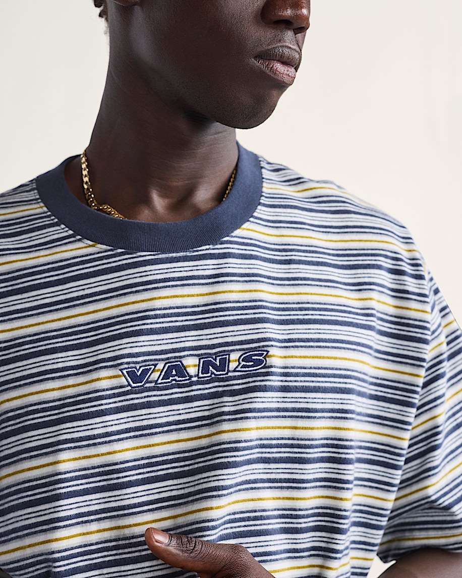 [ JEANS] Multi Stripe Ringer T-shirt ★人気★ Men Striped T-shirt - White | Benetton