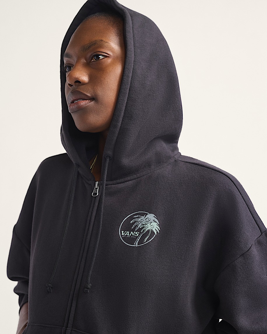 Dual Palm Retro Zip Hoodie - 3