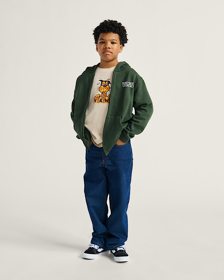Kids Classified Zip Hoodie in Dried Kelp Green | Vans