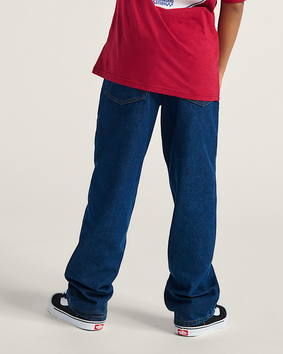 Big Kids Check-5 Loose Denim Pants - 3