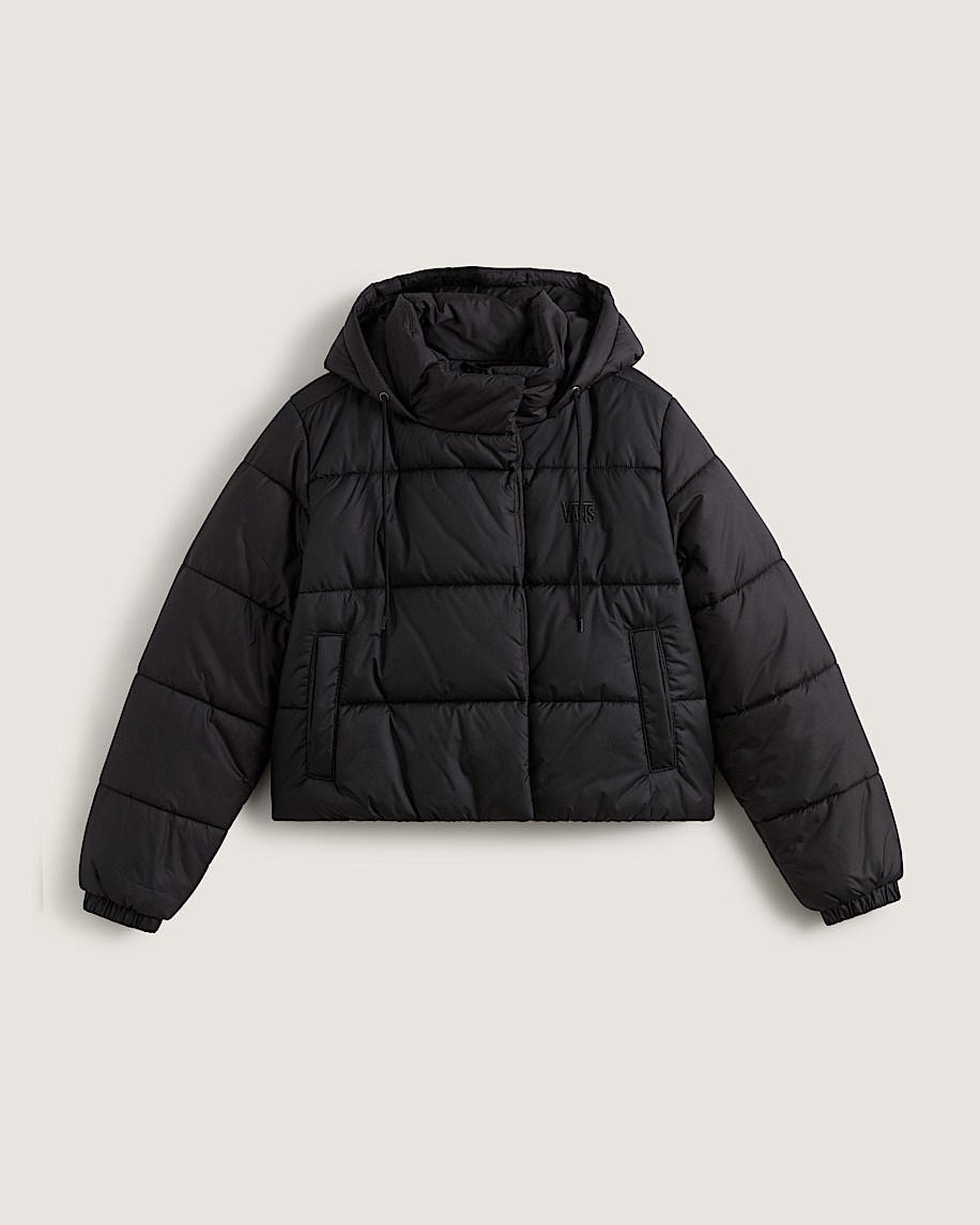 Hillgate Cropped Puffer Jacket in Black | Vans