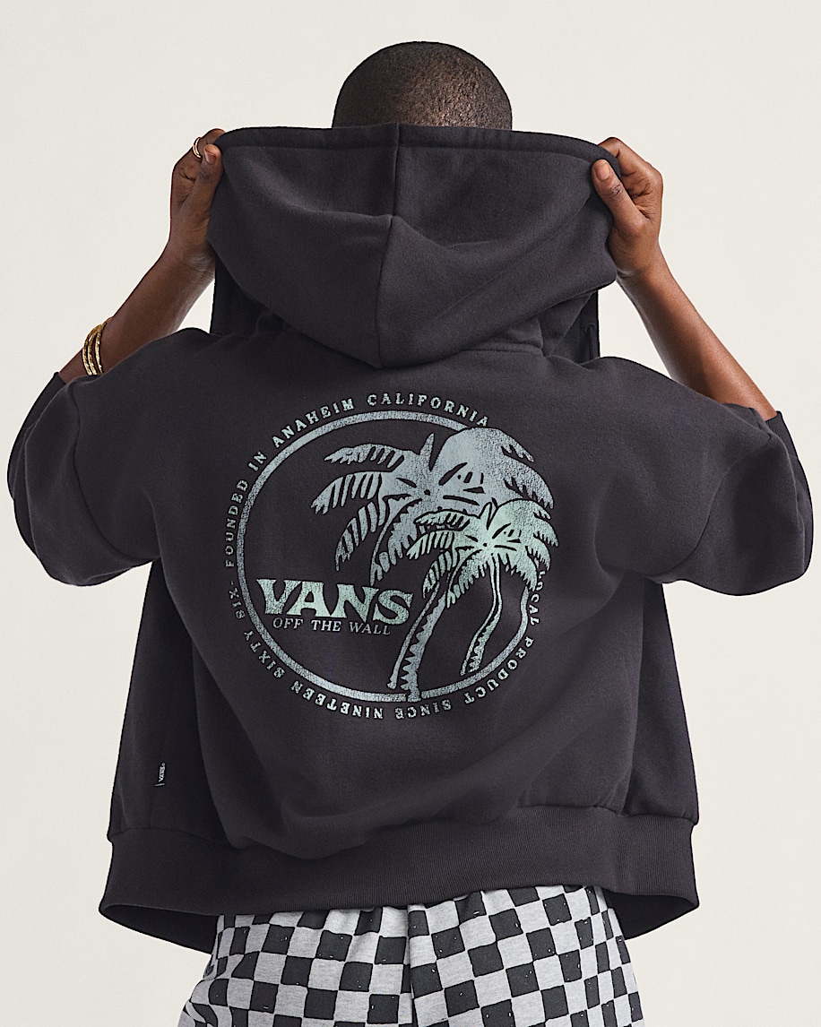 Dual Palm Retro Zip Hoodie - 1