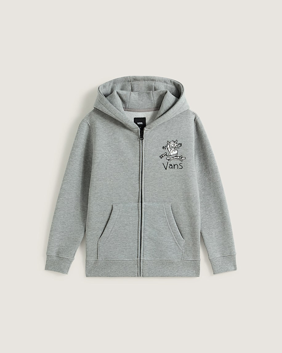 Little Kids Sk8 Posse Zip Hoodie in Cement Heather Grey | Vans