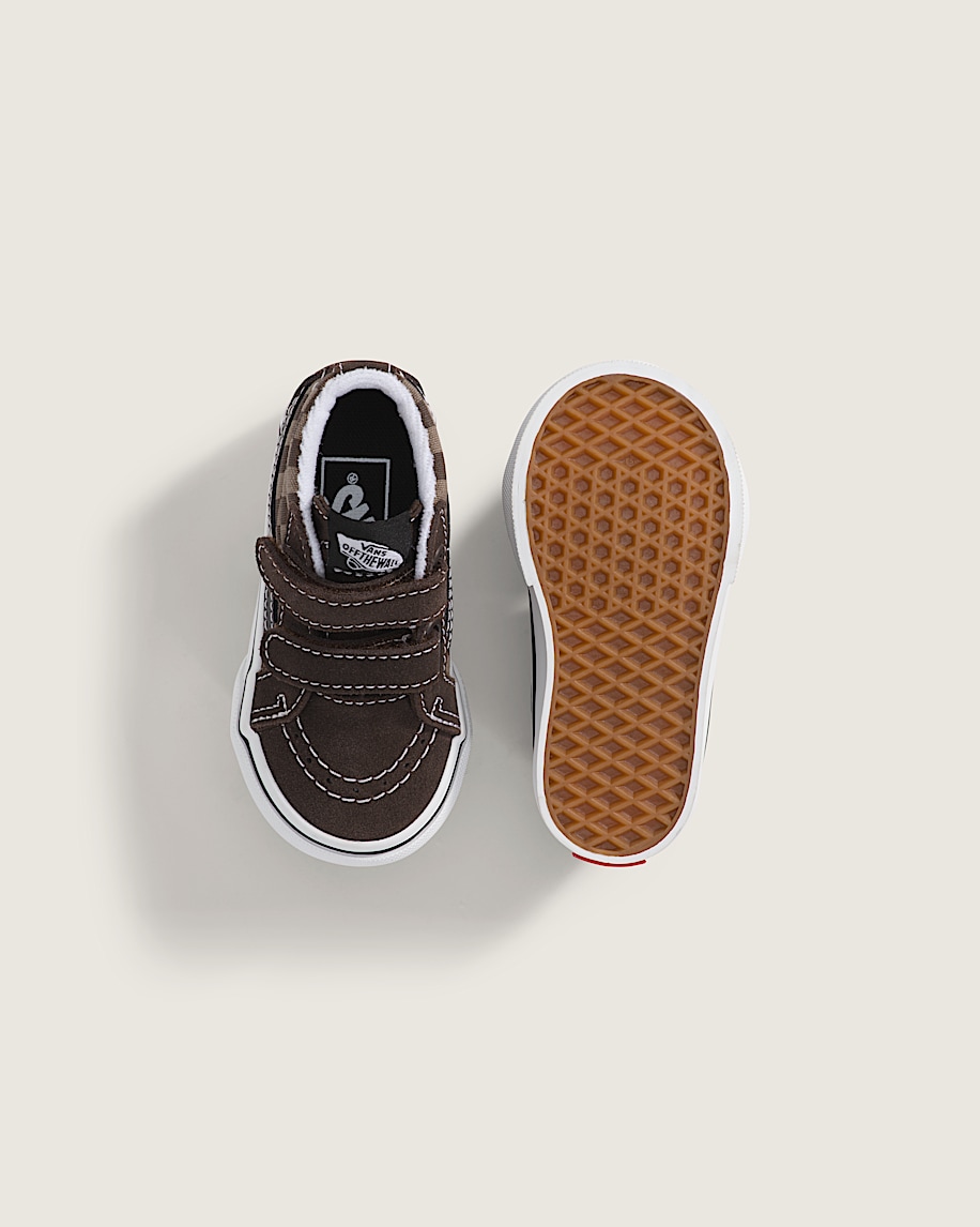 Toddler Sk8-Mid V Checkerboard Shoe - 3