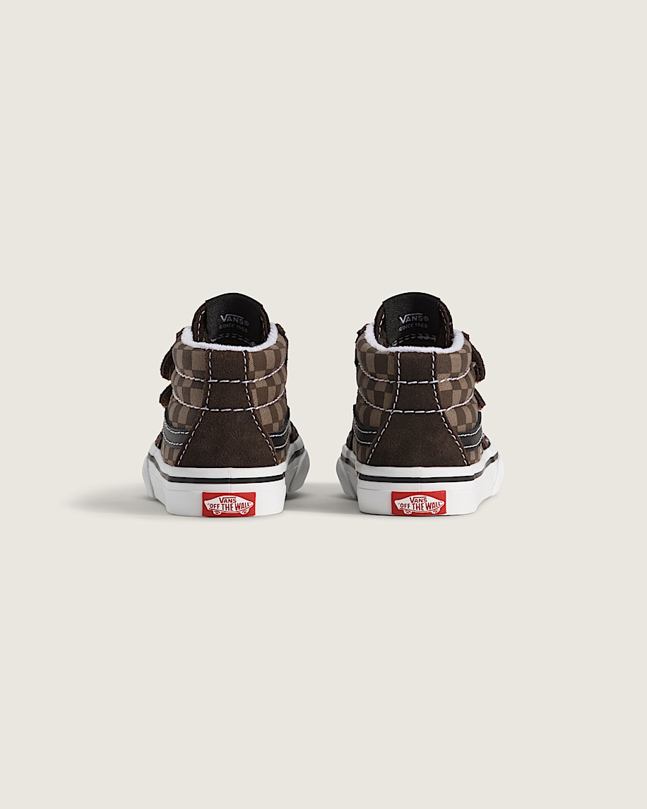 Toddler Sk8-Mid V Checkerboard Shoe - 4