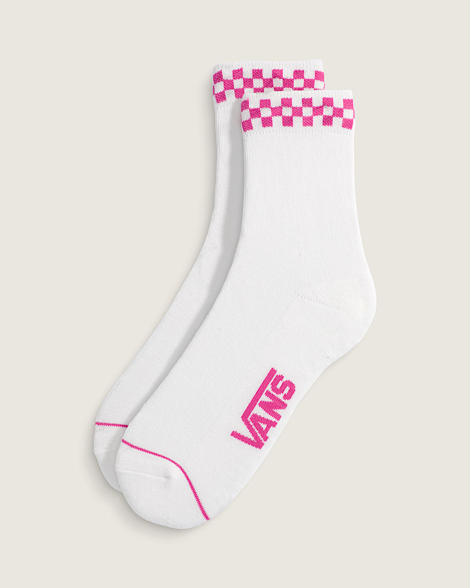 Peek-A-Check Half Crew Socks - 1