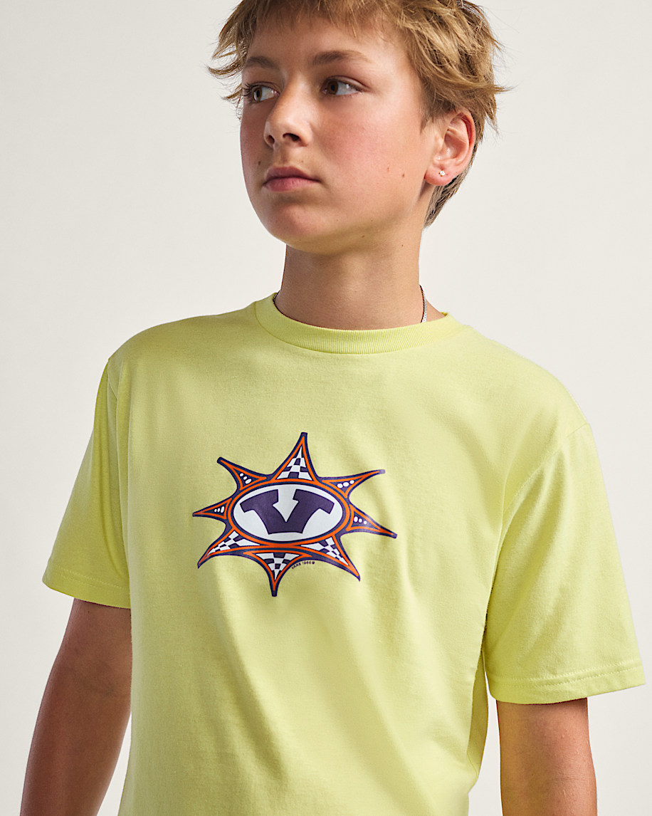 Tシャッツ Big Kids Star Checker T-Shirt in Canary Yellow | Vans