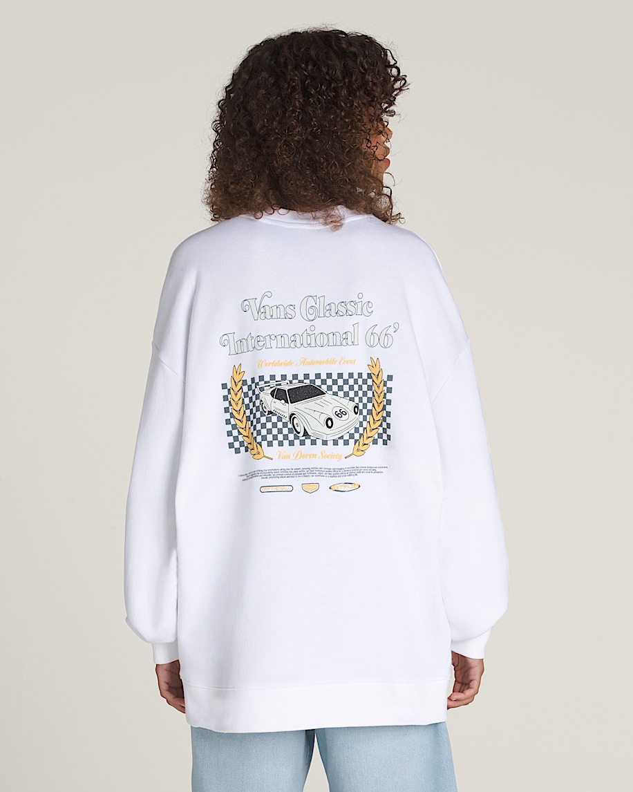 Sport International 66 Crew Sweatshirt in White | Vans