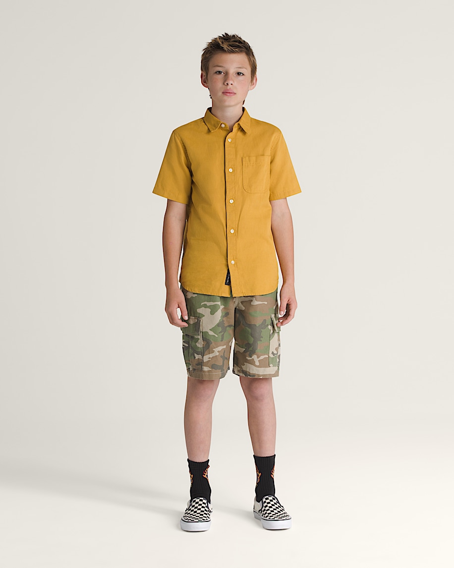 Kids Lawson Woven Shirt in Harvest Gold Yellow | Vans