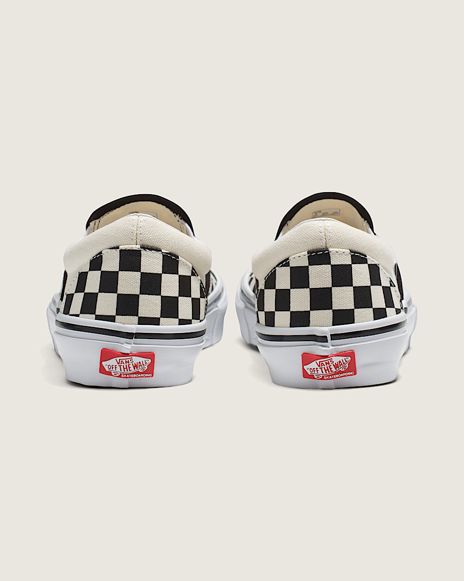 【Vans】☆スニーカー☆CHECKERBOARD SKATE SLIP-ON SHOE Vans Skate Slip On Checkerboard Black Off White Canvas