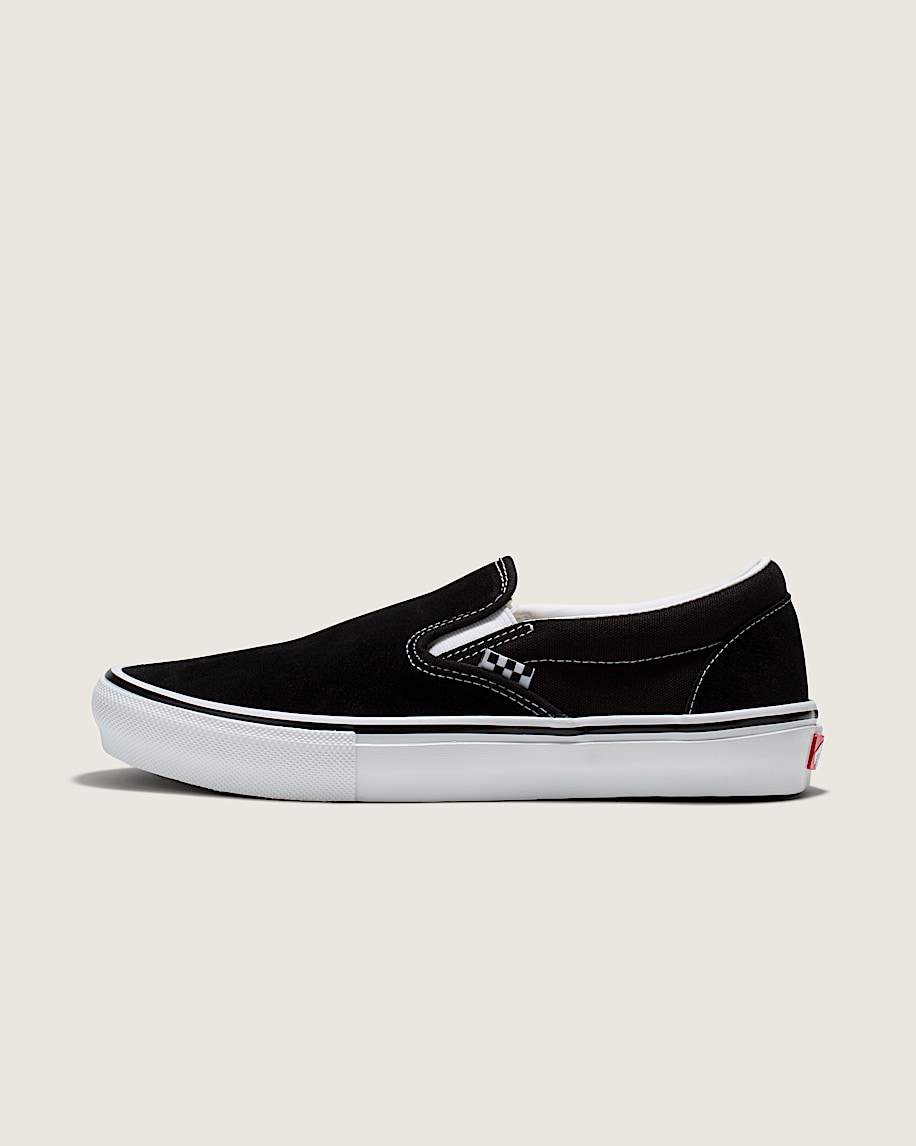 VANS★KNU SLIP★兼用★BLACK/TRUE WHITE Vans Knu Slip-on Skate Shoes Suede Sneakers Black/True White