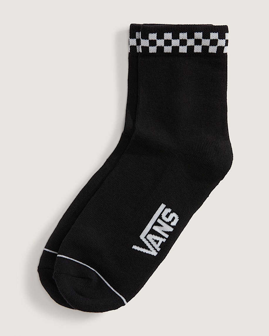 Peek-A-Check Half Crew Socks - 1