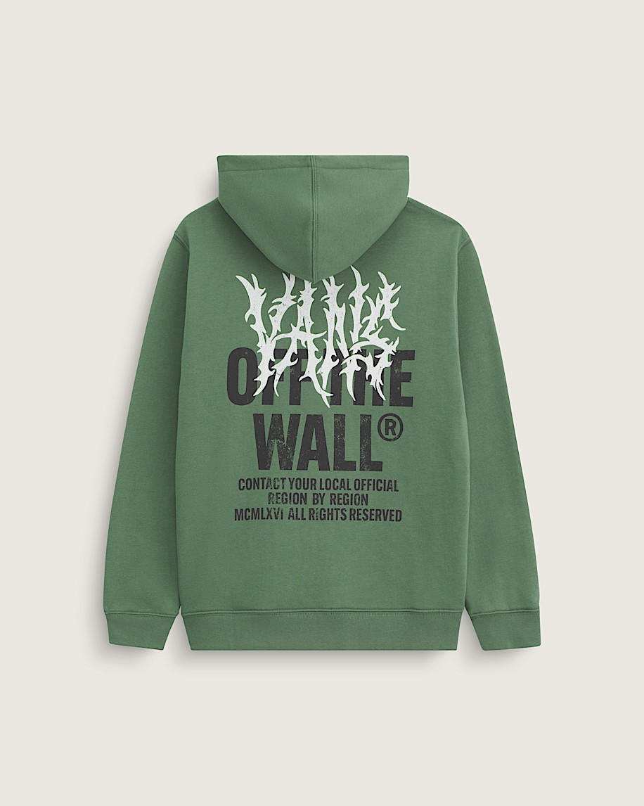 Kids Metal Wall Zip Hoodie in Pine Forest Green | Vans