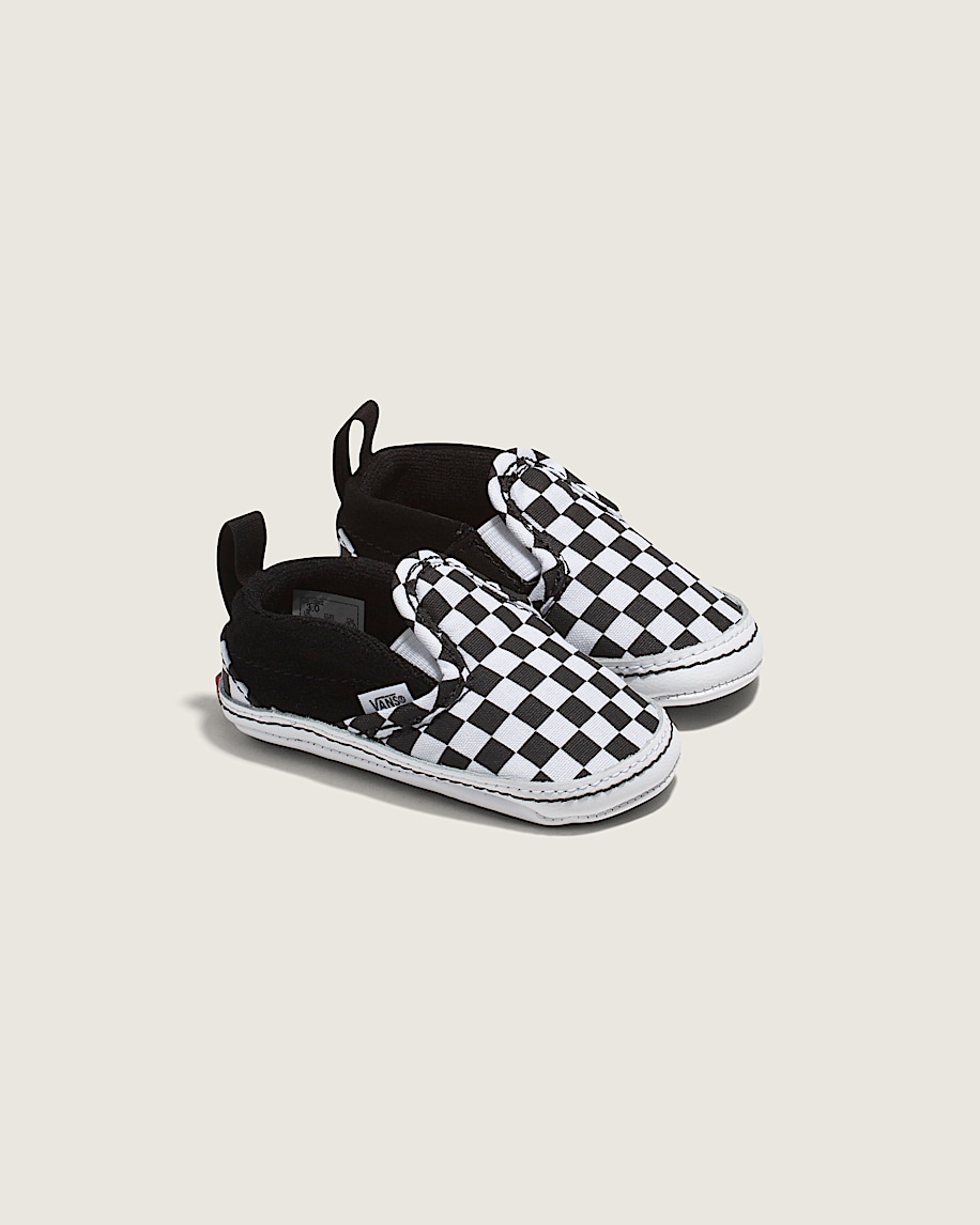 Infant Slip-On V Checkerboard Crib Shoe - 2