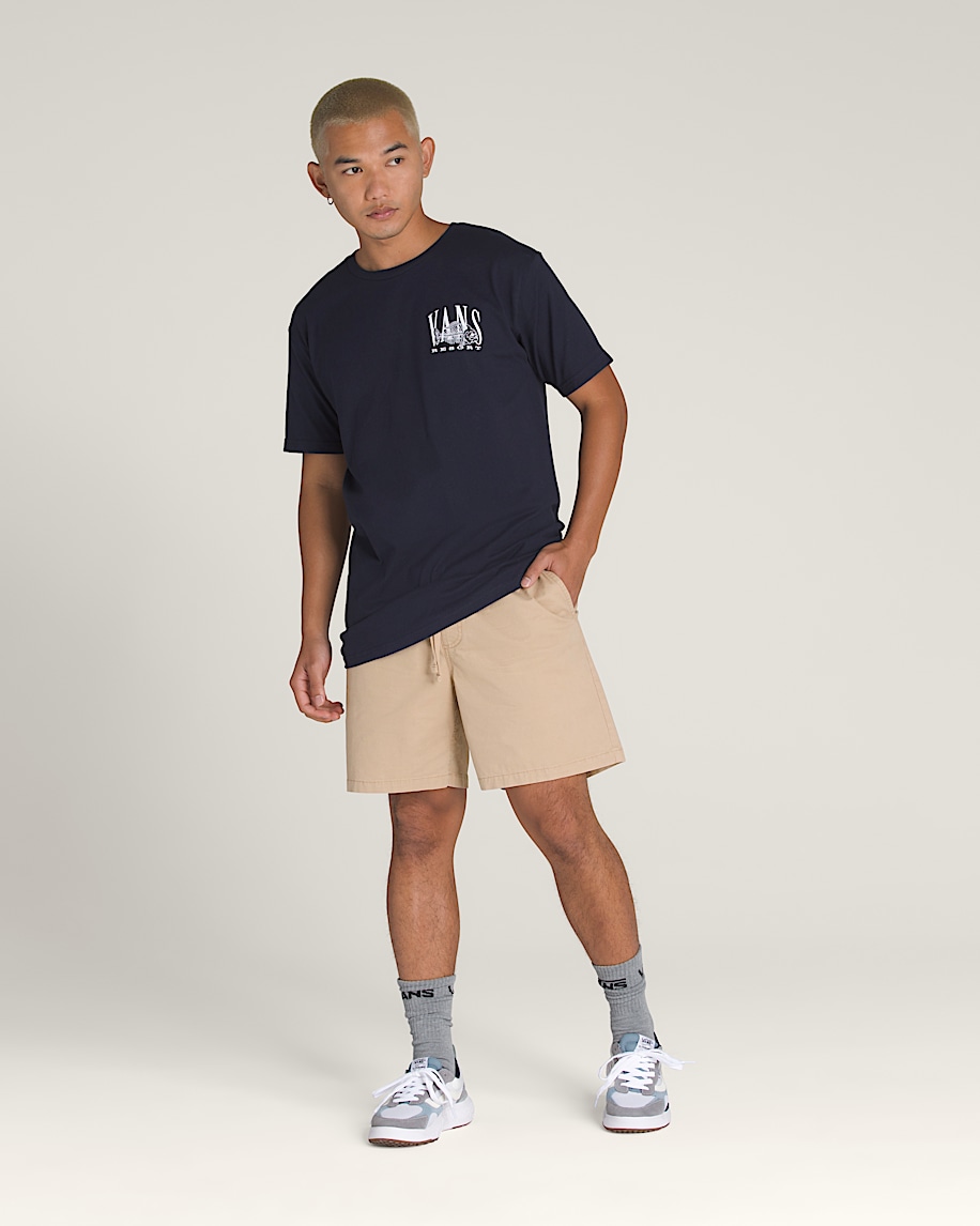 KODAK■Essential Washing Short Sleeve■送料込 Range Relaxed 18'' Shorts in Incense Tan | Vans
