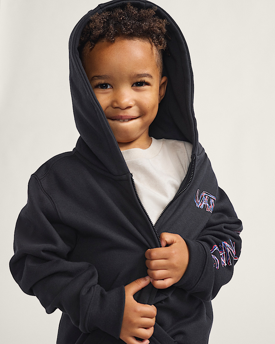 Little Kids Scribbled Past Zip Hoodie - 4