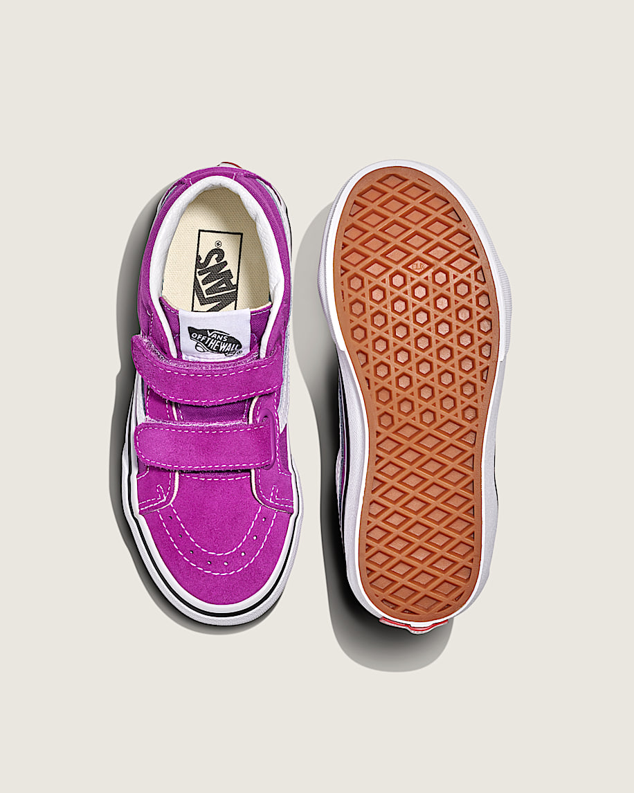 ハンドメイドv Toddler Sk8-Mid Reissue V Satin Shoe in Purple | Vans