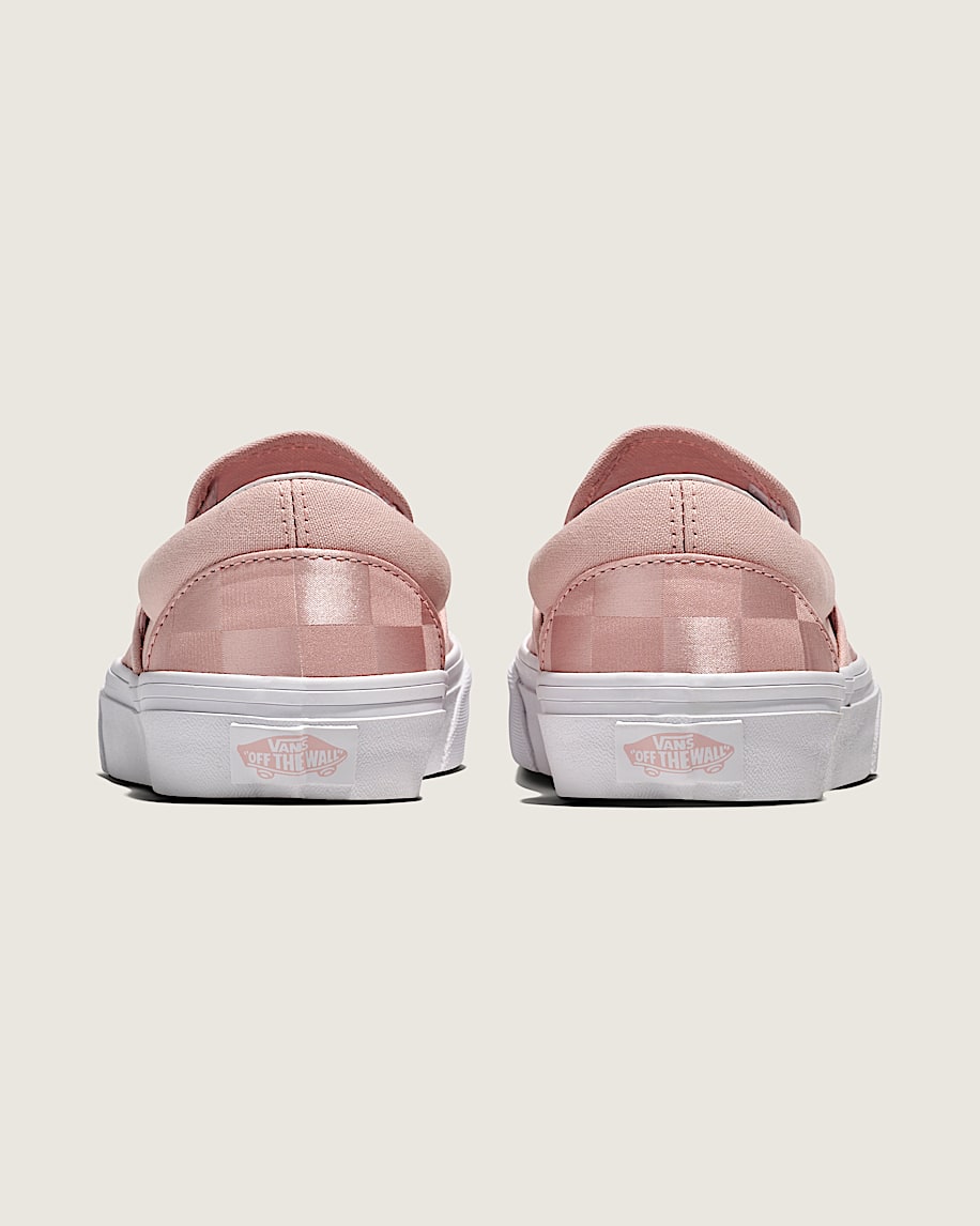 Classic Slip-On Checkerboard Satin Shoe - 4